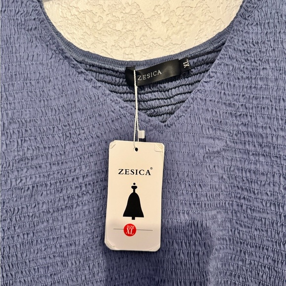 Elegant Long Sleeve Blue Dress - Picture 2 of 4